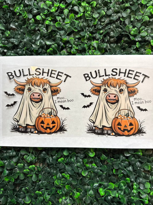 Halloween Bullsheet highland cow wrap
