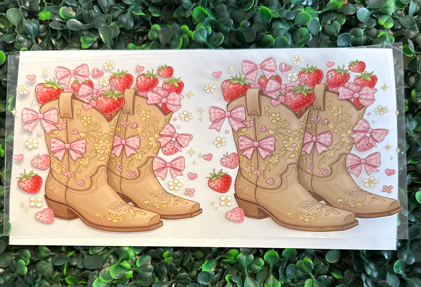 Cowgirl boots and strawberries