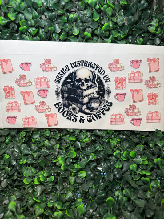 Easily distracted by books and coffee wrap