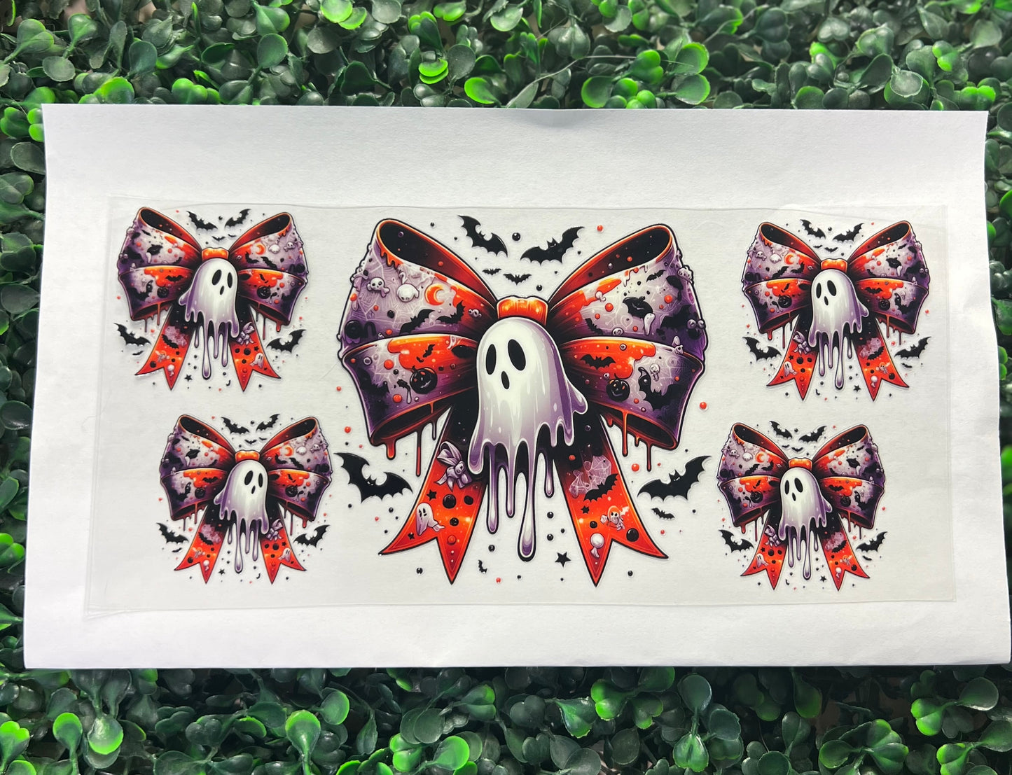 Giant ghost bow orange black
