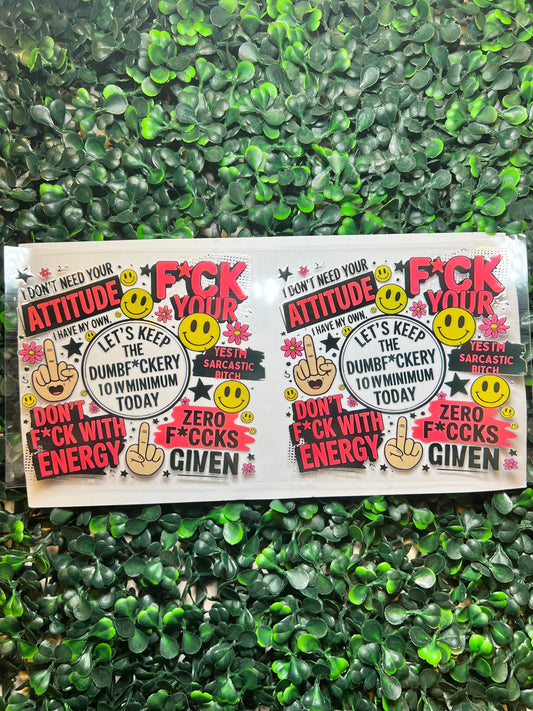 Let’s keep the dumbfuckery to a 10W minimum today full wrap