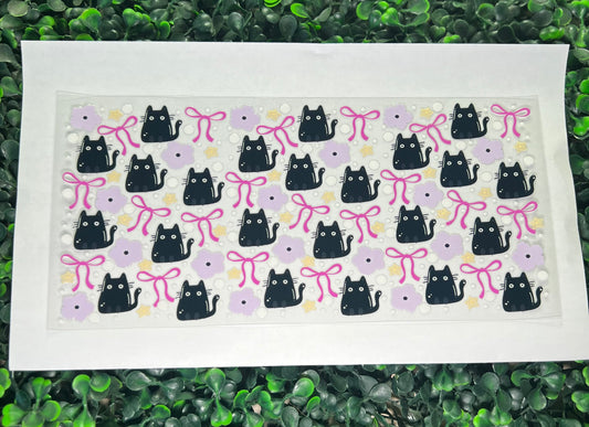 Black cat bows and flower