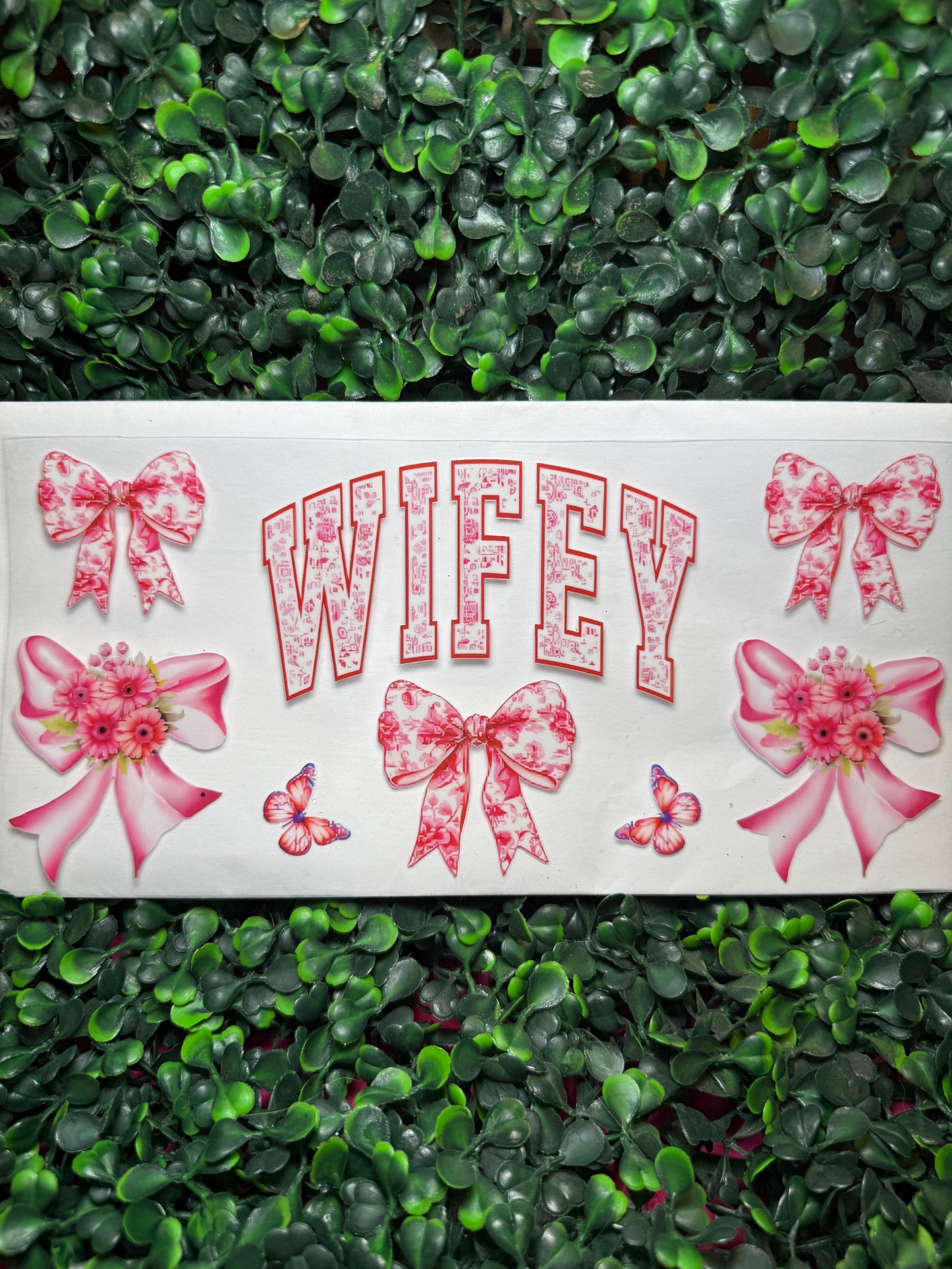Coquette Wifey bow Decal