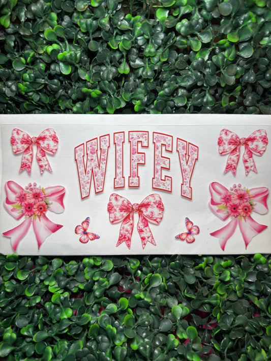 Coquette Wifey bow Decal
