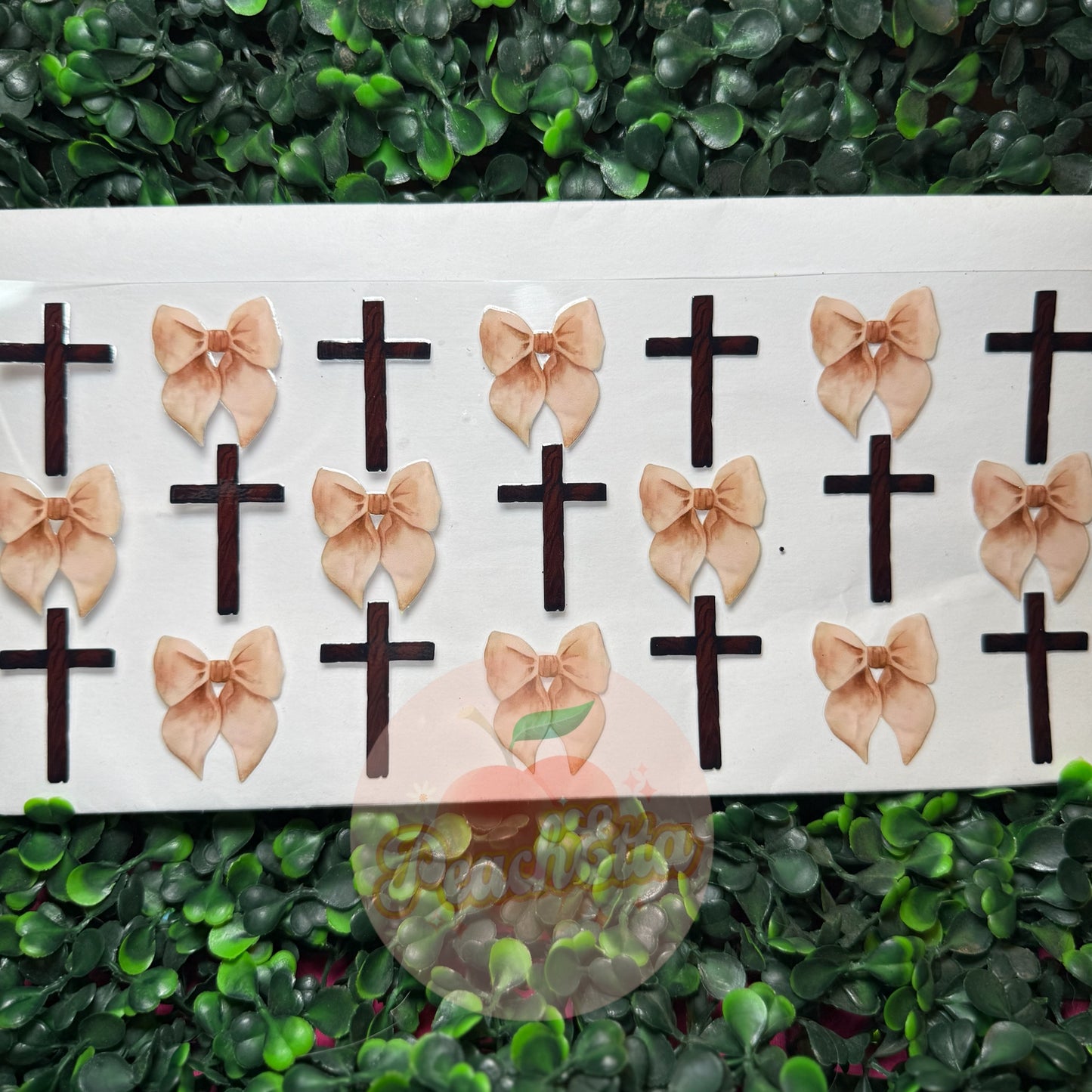 Cross Jesus Bow Coquette Decal
