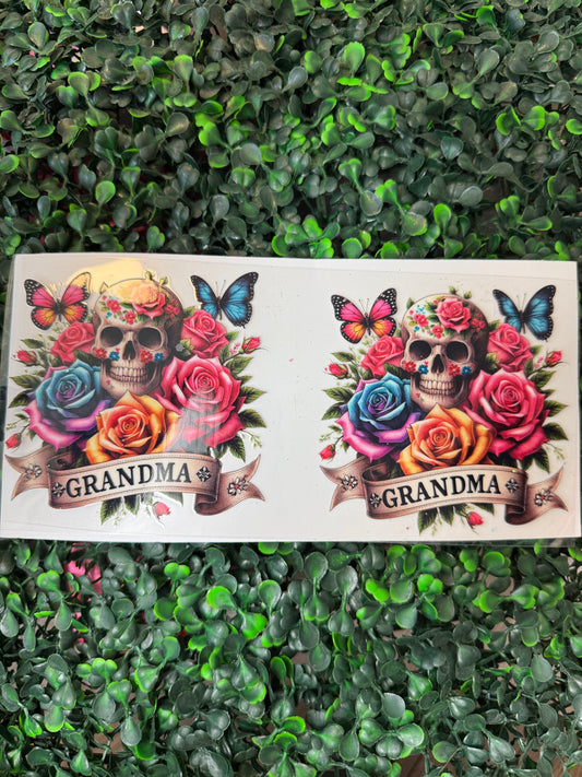 Grandma flower skull