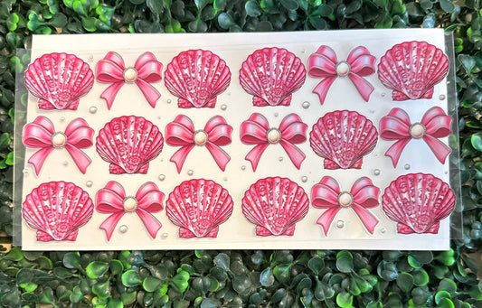 Pink bows and shells 2
