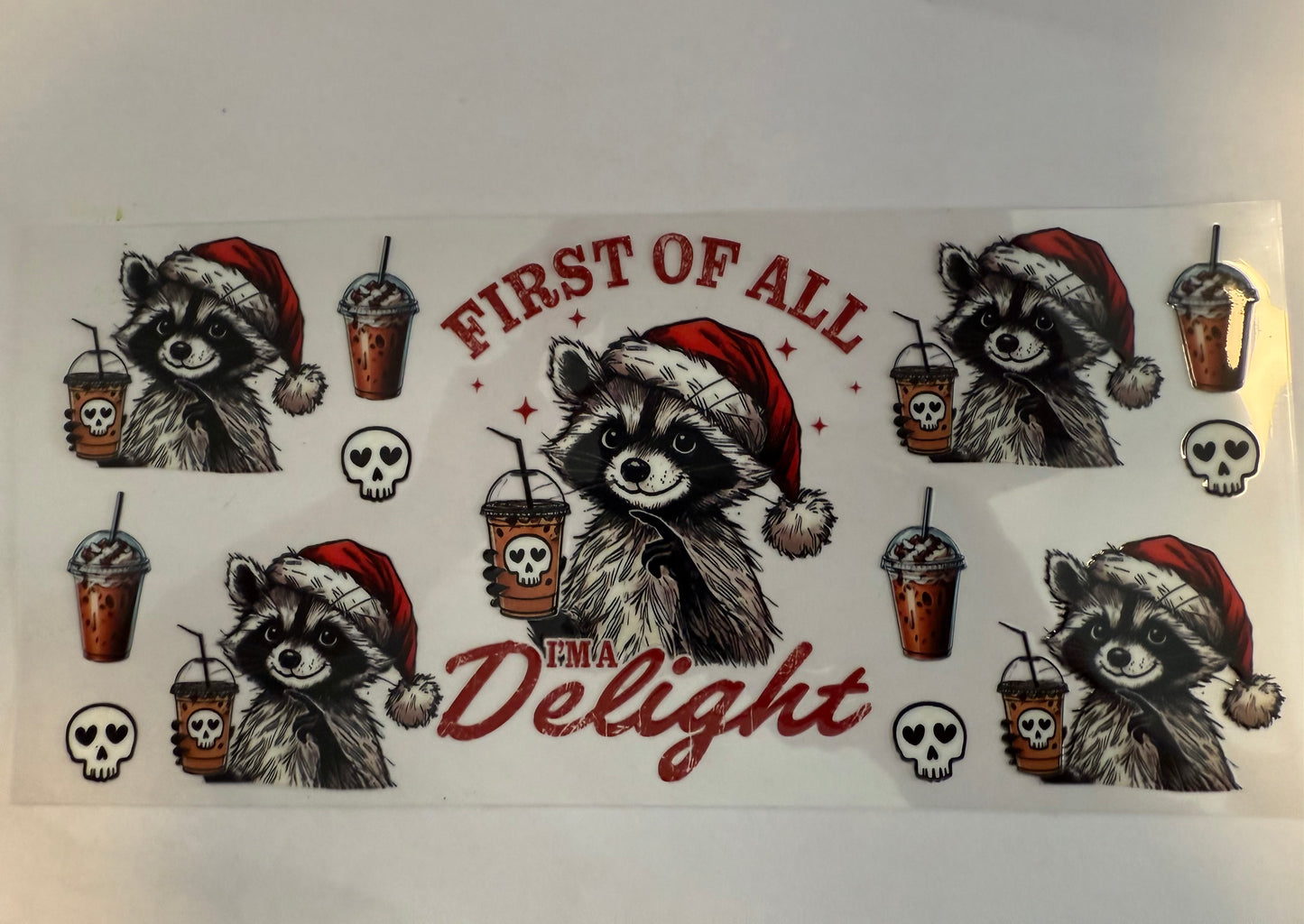 Christmas raccoon delight wrap