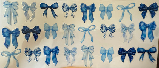Coquette blue bows wrap