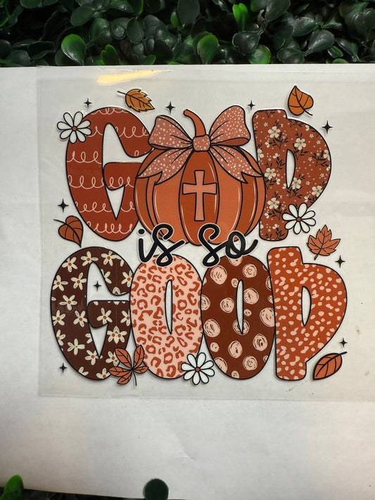 God is good fall decal