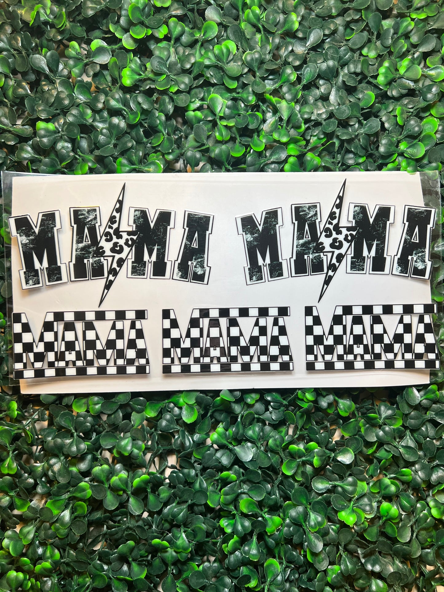 Rocker mama checker print lightning bolt
