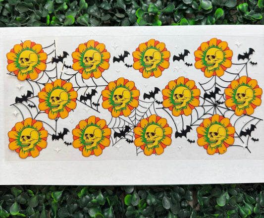 Spiders web skull bats wrap