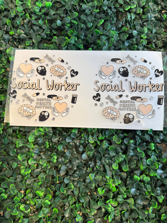 Social worker orange and black