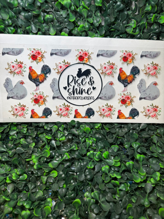 Rise and shine mothercluckers chickens Decal