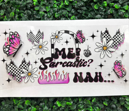 Checkered Sarcastic Flower Butterfly wrap