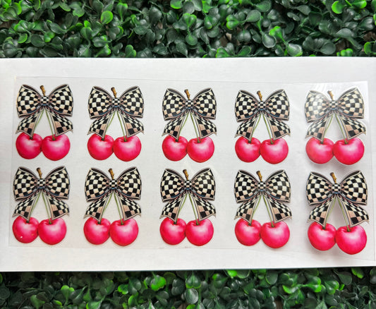 Checkered bows cherry