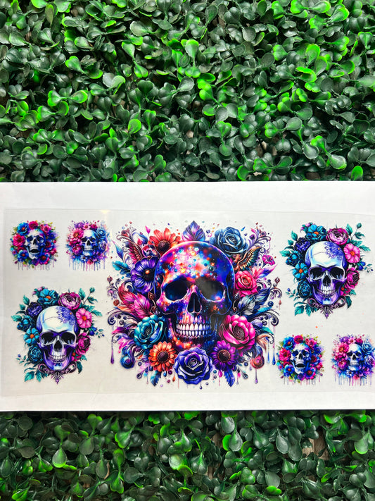 Colorful skulls wrap