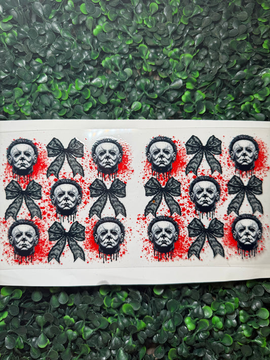 Michael blood bows wrap