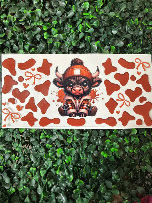 Highland cow bows wrap