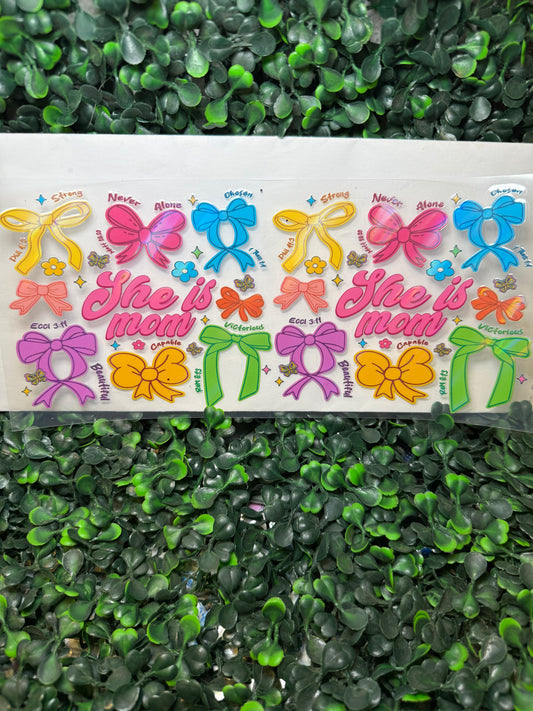 She is mom wrap bows wrap