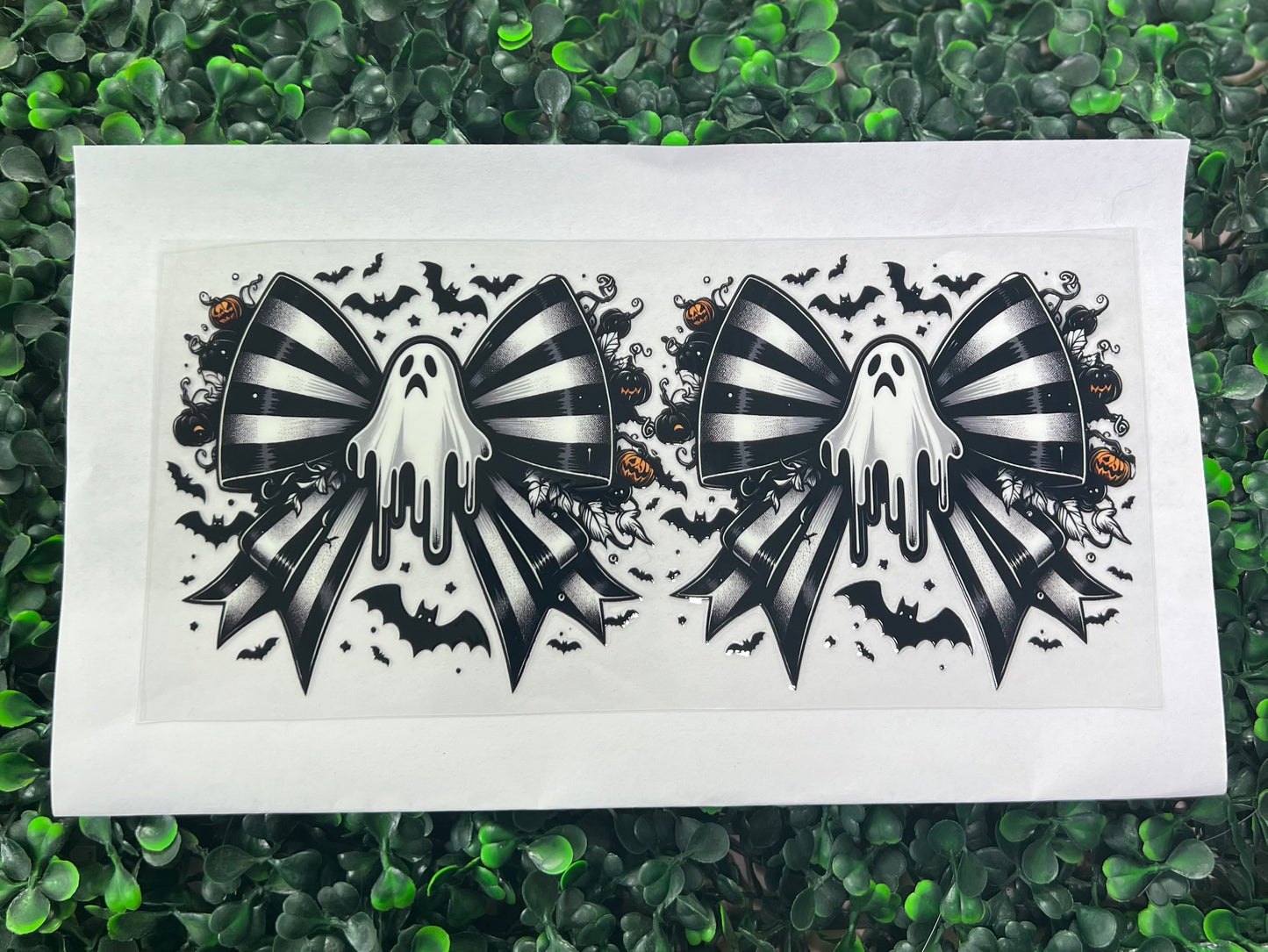 giant bow with ghost