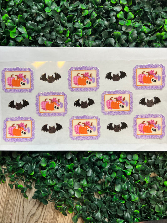 Halloween Picture Frame Bats wrap
