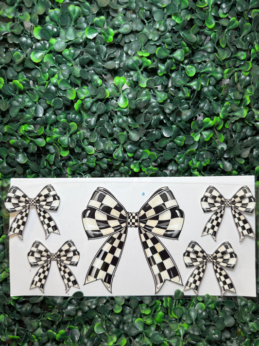 Giant Coquette checked bows wrap