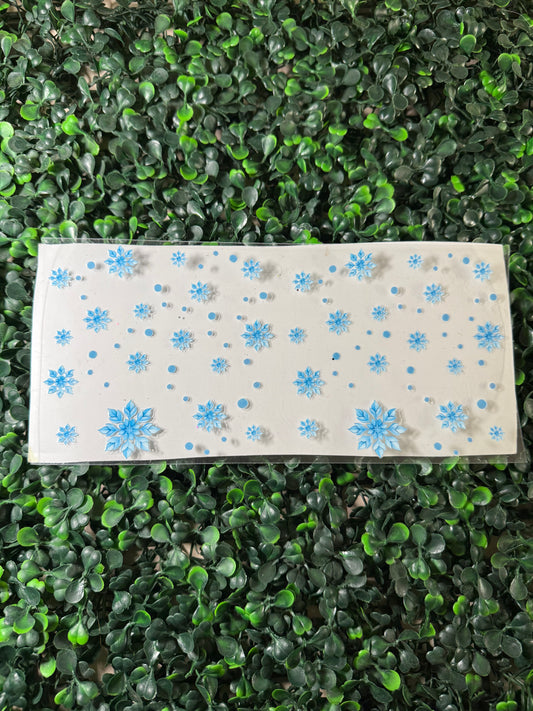 Snow flakes blue & white