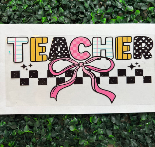 Teacher checker bow wrap