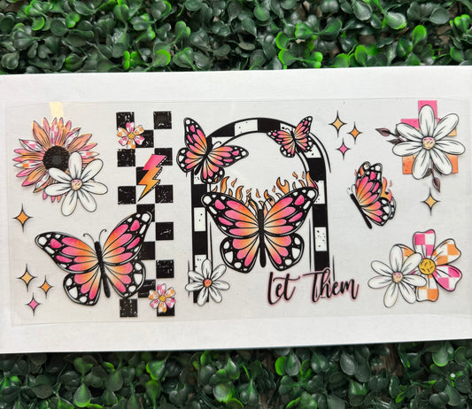 Let them checkered butterfy wrap