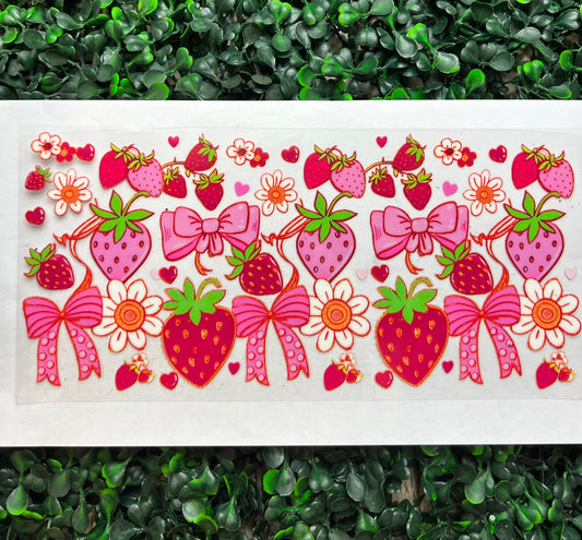 Pink coquette strawberry wrap