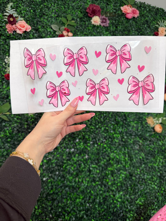 1 Coquette Pink giant bows Decal