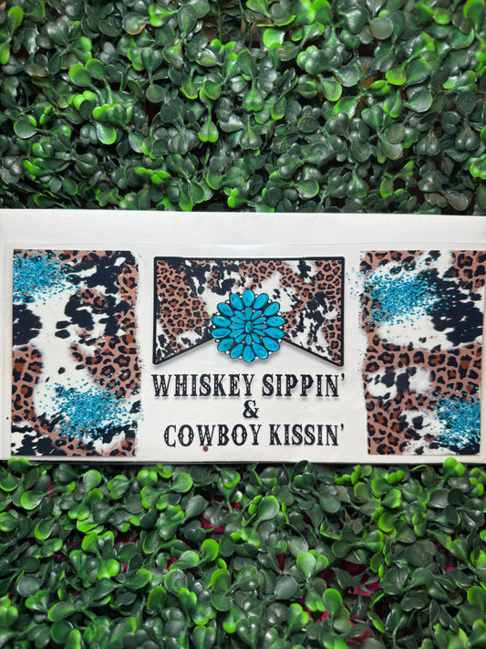 Whiskey sipping cowboy kissin western Decal