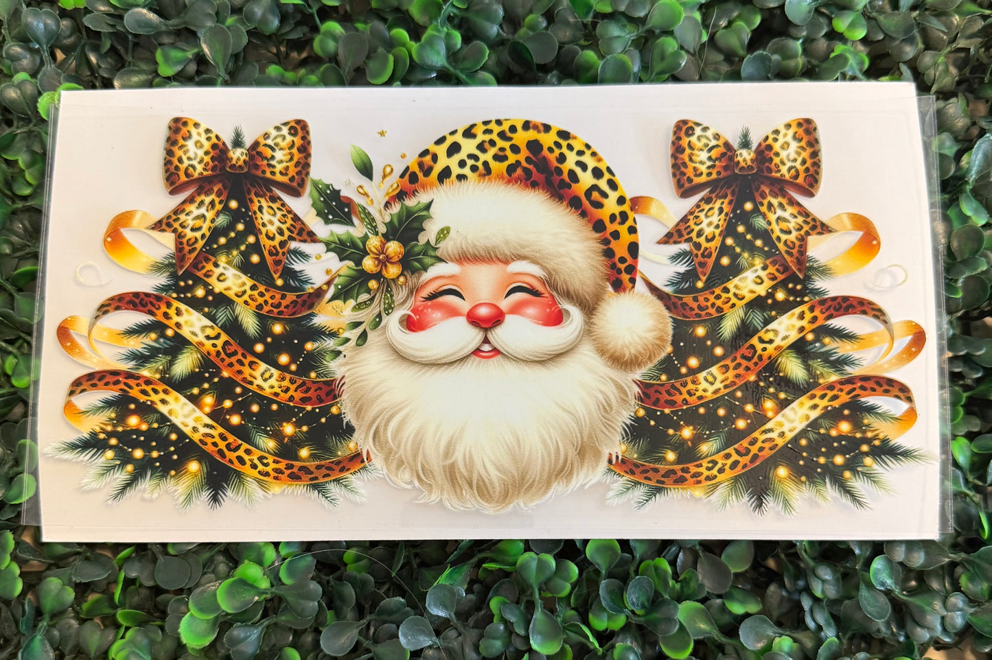 Santa, gold and cheetah