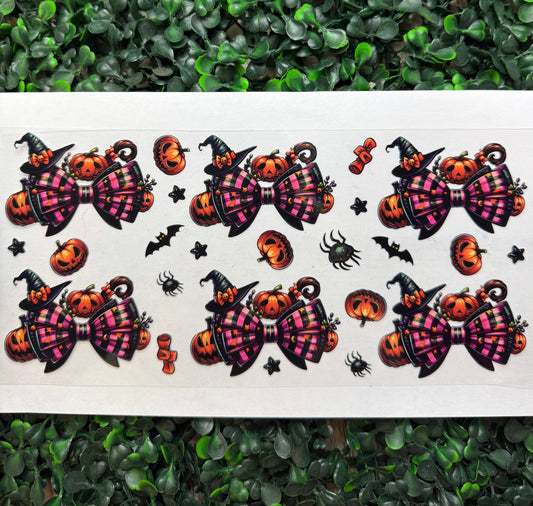 Halloween bows pumpkins wrap