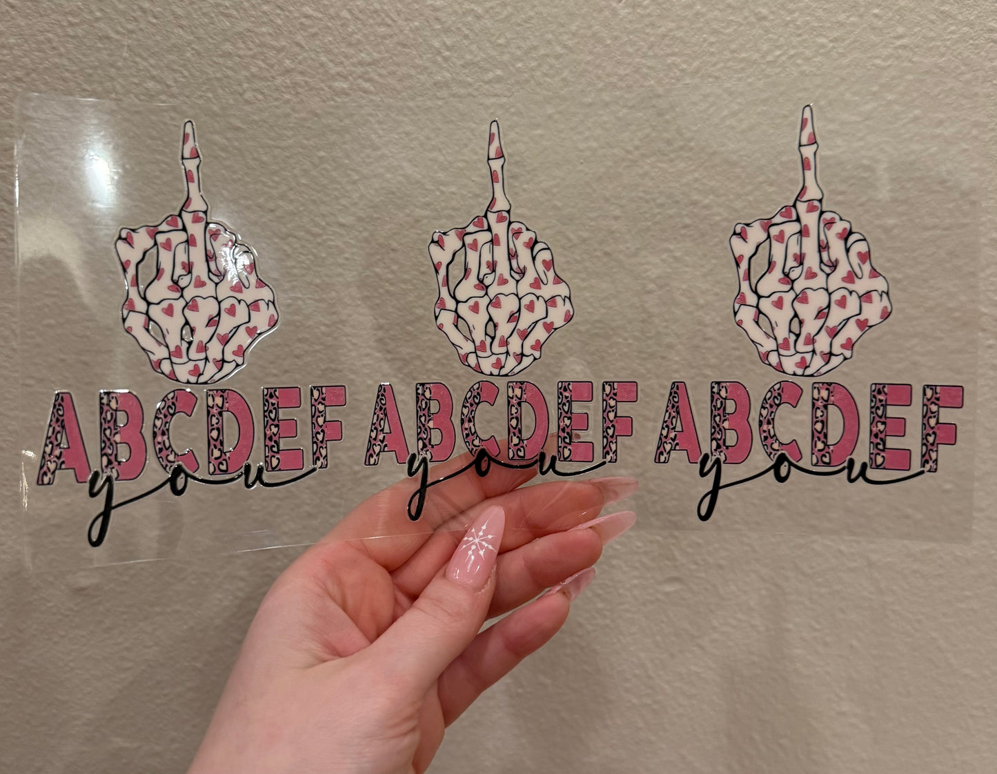 Abcdef you skull hand