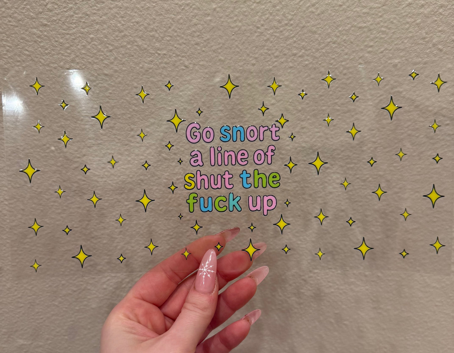 Go snort a line of shut the fuck up