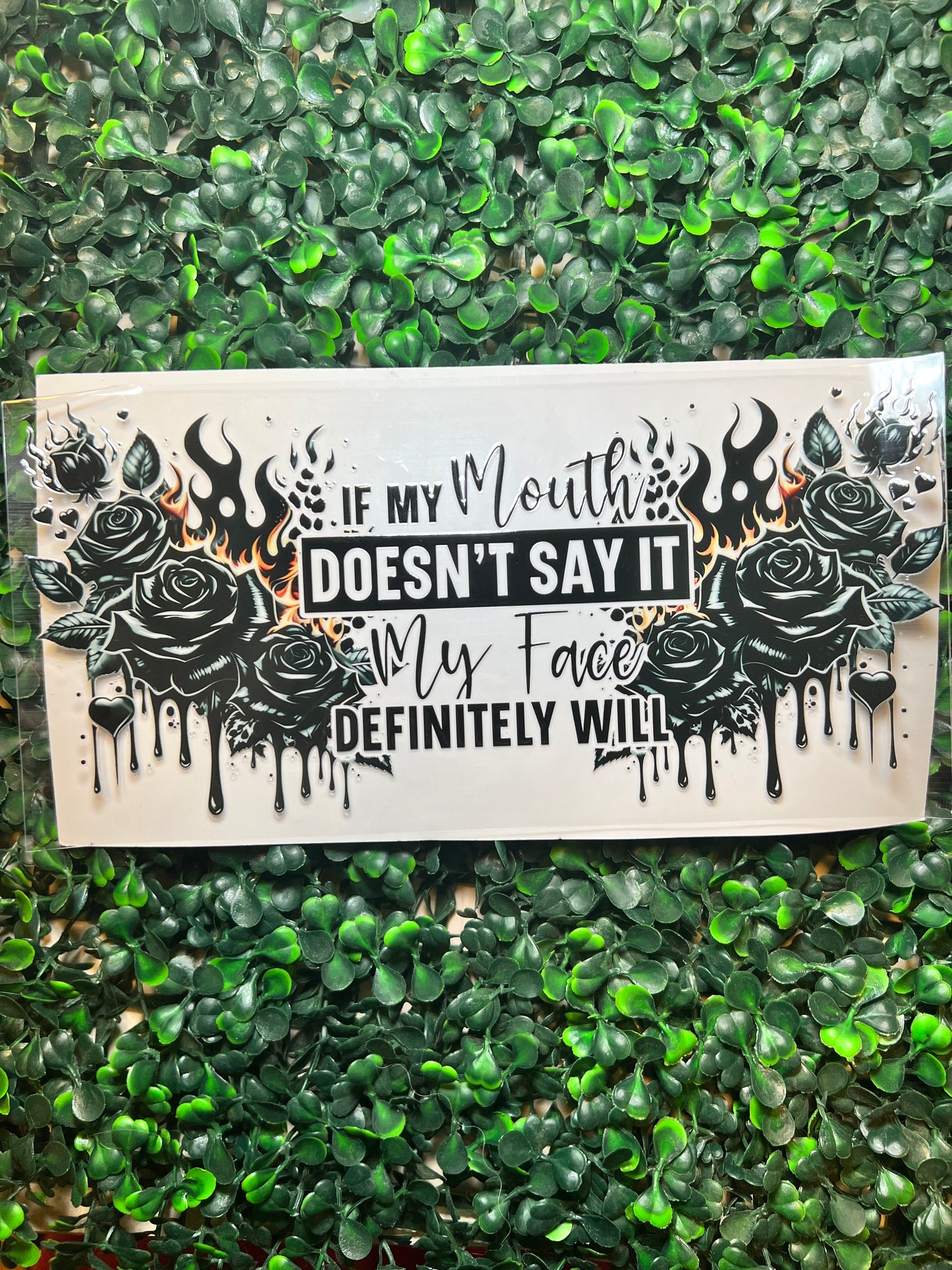 If my mouth doesn’t say it my face definitely will. Black roses