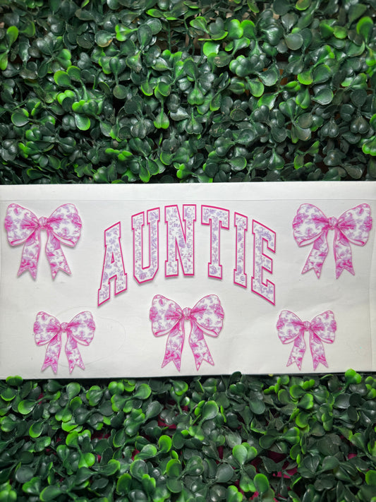 Coquette Auntie bow Decal
