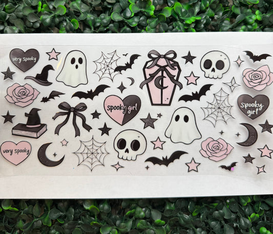 Cutesy spooky girl skull