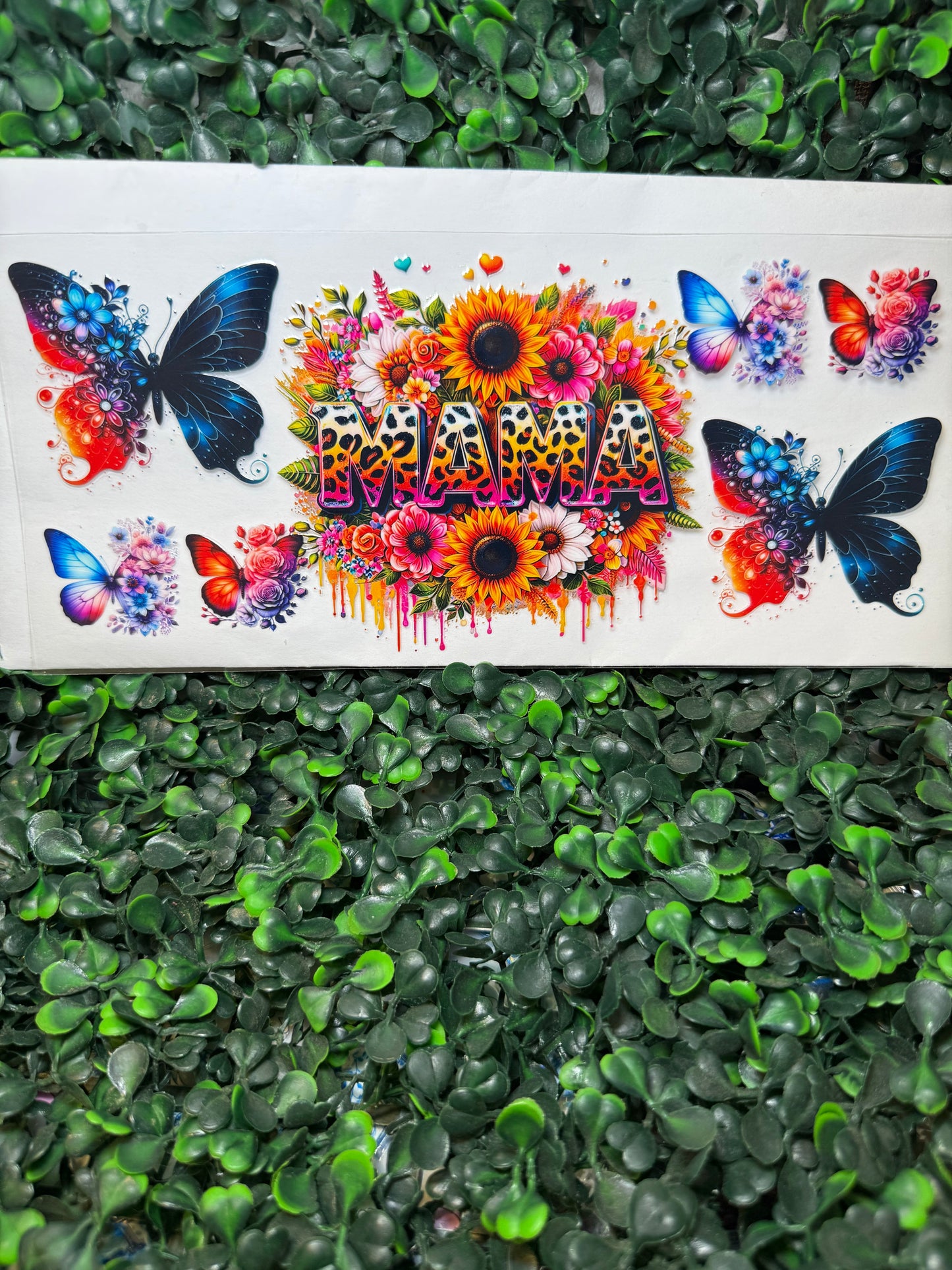 Mama butterflies sunflower Decal