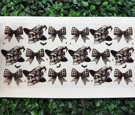 Skeleton which hat bows wrap