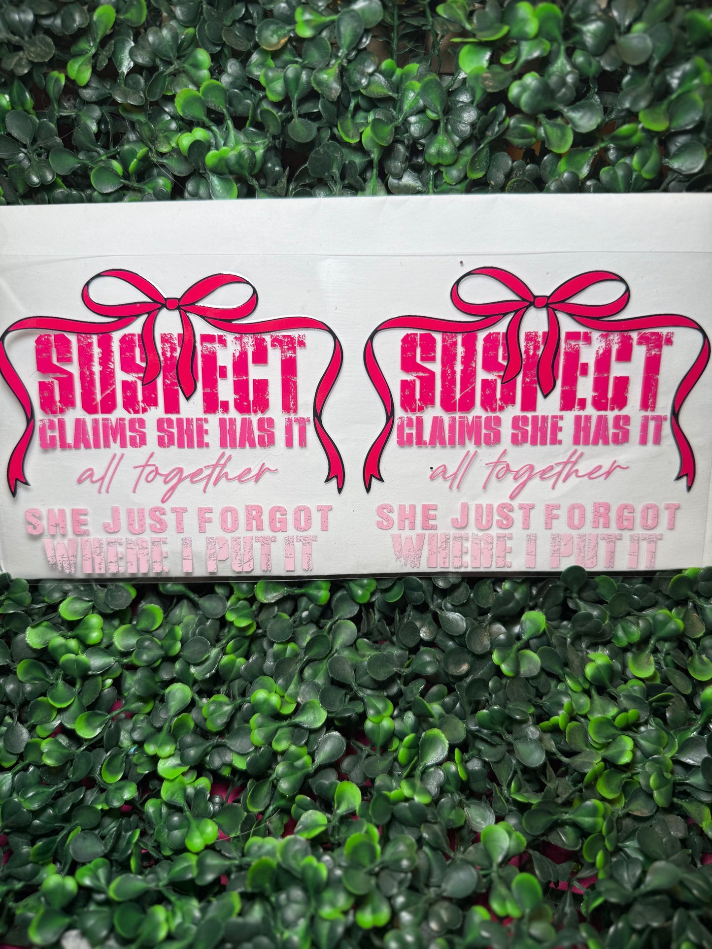 Coquette now suspect thinks forgetful Decal