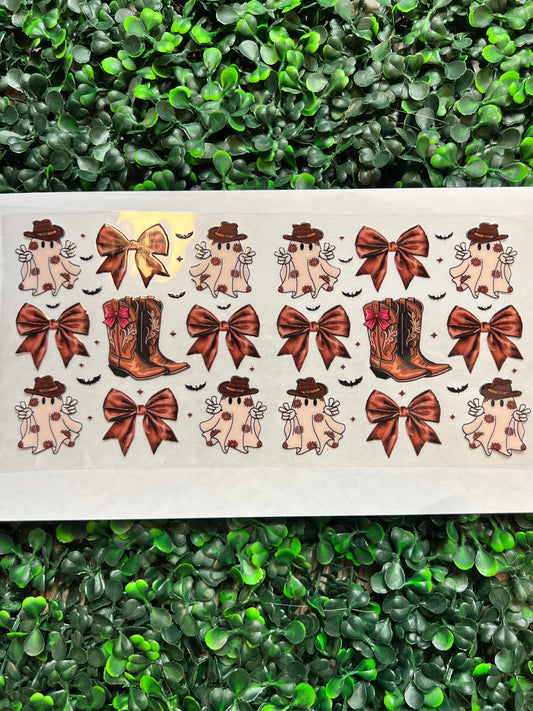 Cowboy bows ghost boots wrap