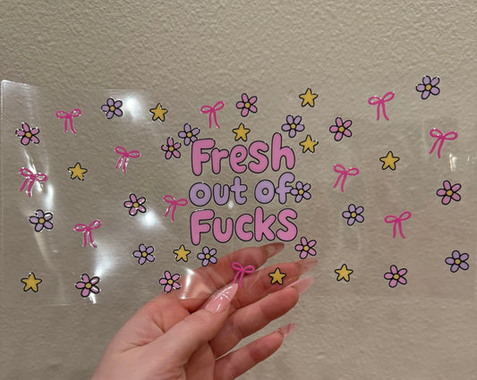 Cutesy zero fucks given bows flowers