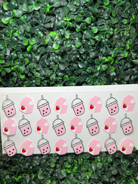 Strawberry milkshake boba Decal