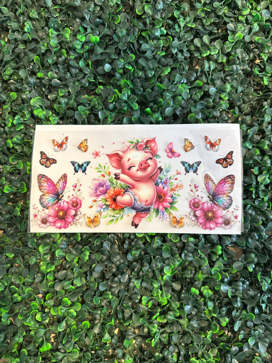 Pig and butterflies