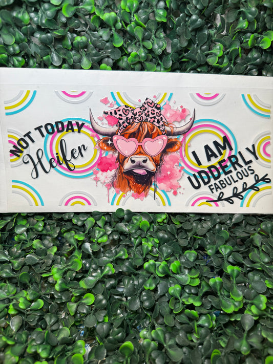 I am udderly fabulous cow Decal