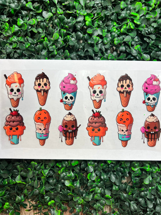 Halloween skull icecream wrap