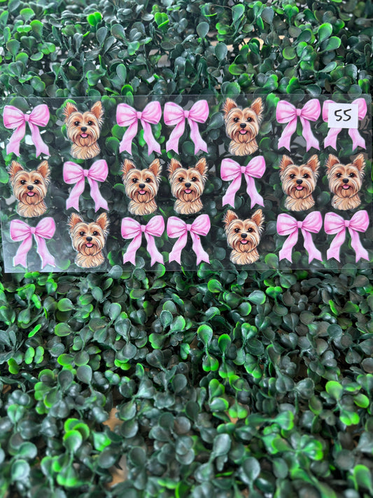 55 Coquette Yorkie Decal